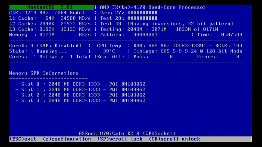 программа Memtest memtest86