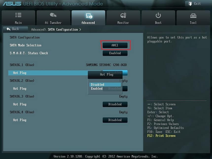Не загружается компьютер ahci